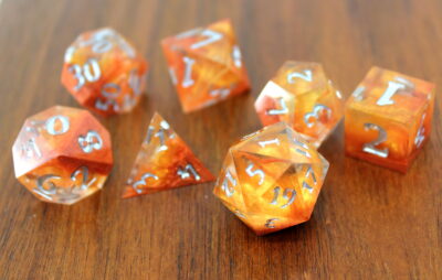 Gold and Copper-colored dice